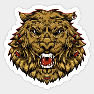 Lion head illustration Sticker